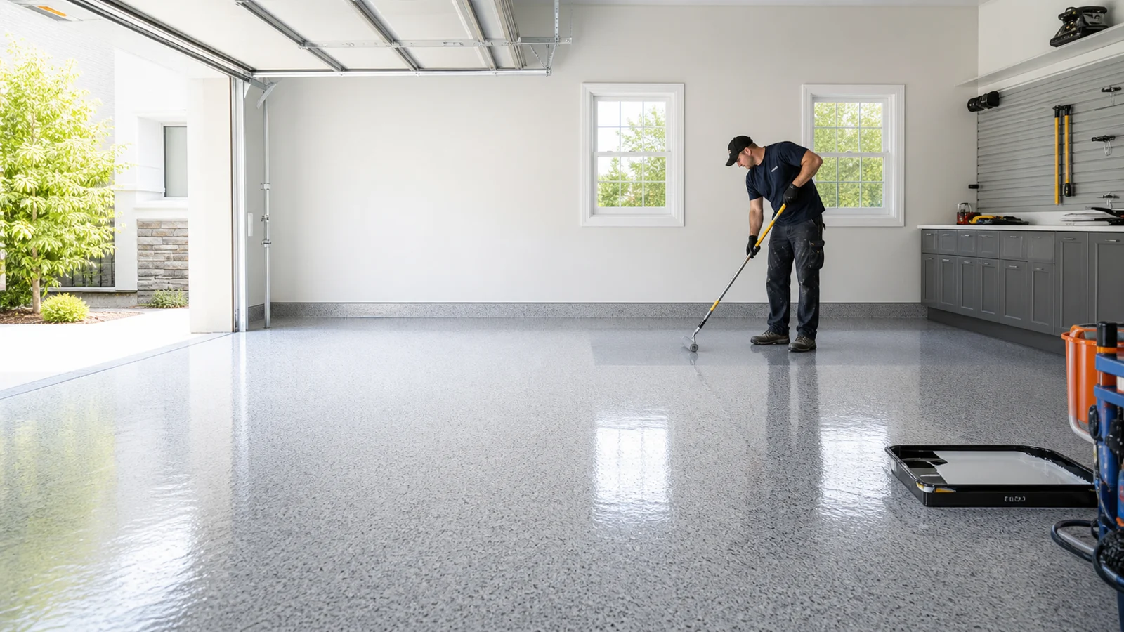 Epoxy Flooring project in Barrie, Ontario