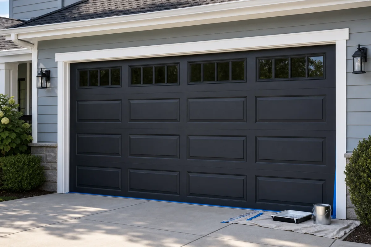 Garage Door Painting Example - Oro-Medonte garage door painting visual reference