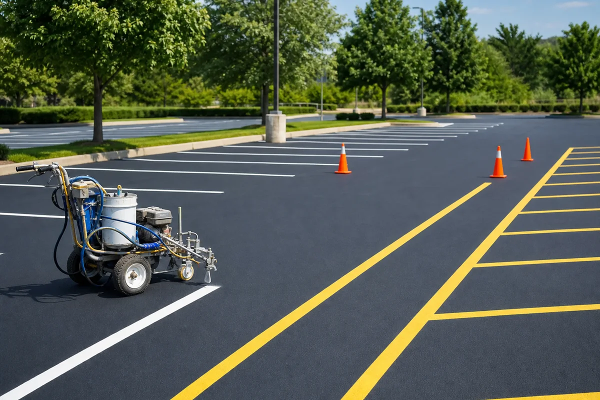 Parking Lot Line Painting Example - Barrie parking lot line painting visual reference
